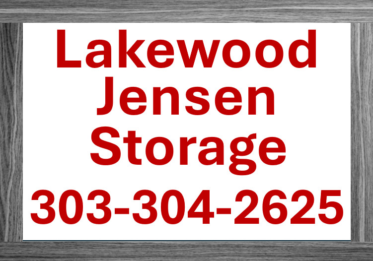 Lakewood Jensen Storage Darker Red Lakewood Jensen Storage  Street Sign